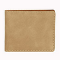 Leatherette Bifold Wallet - Light Brown Screen Imprinted